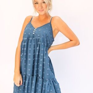 Entro Blue Floral Mini Dress